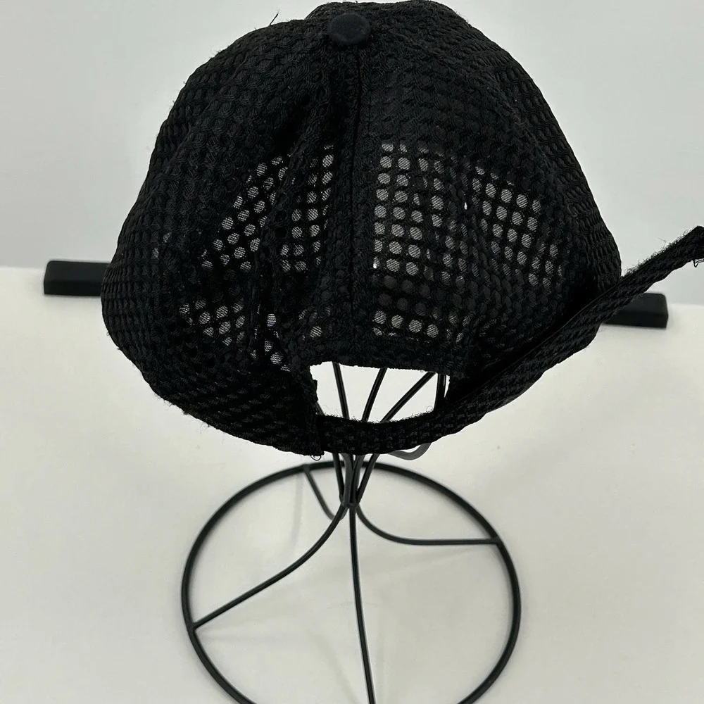 Vintage‎ black mesh hat NISSIN logo y2k grunge workwear cap - Picture 3 of 6